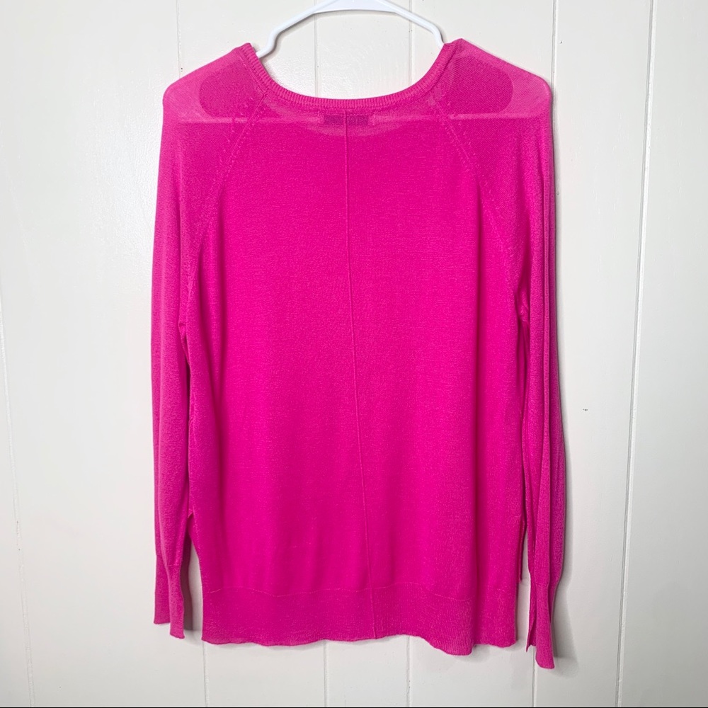 Zara Hot Pink Long Sleeve Knit Sweater